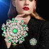 Damen Leichter Luxus Design Elegante Eingelegte Zirkon Schneeflocken Brosche Modische Und Vielseitige Nische Designgefühl Brosche