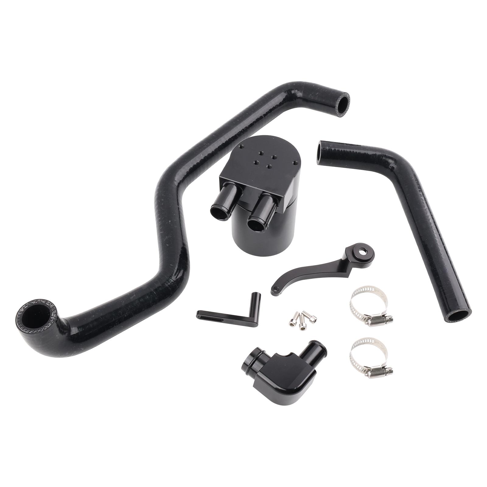 Oil Catch Can Breather Double-baffle w/ Bracket Pipe for BMW F20 F21 F22 F23 F30 F34 F32 F33 F36 130i 120i 125i 135i B46 B48 чёрный