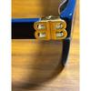 Used BALENCIAGA sunglasses blue gold hardware