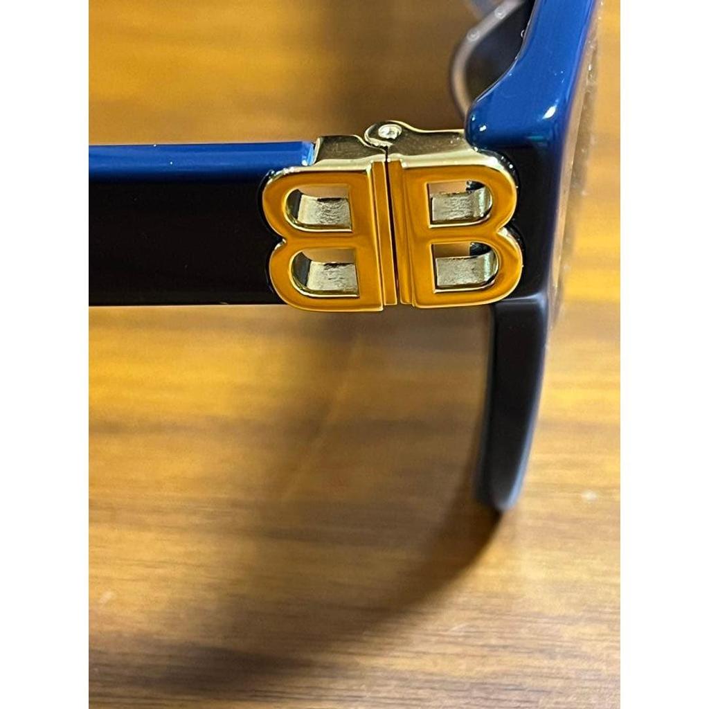Used BALENCIAGA sunglasses blue gold hardware