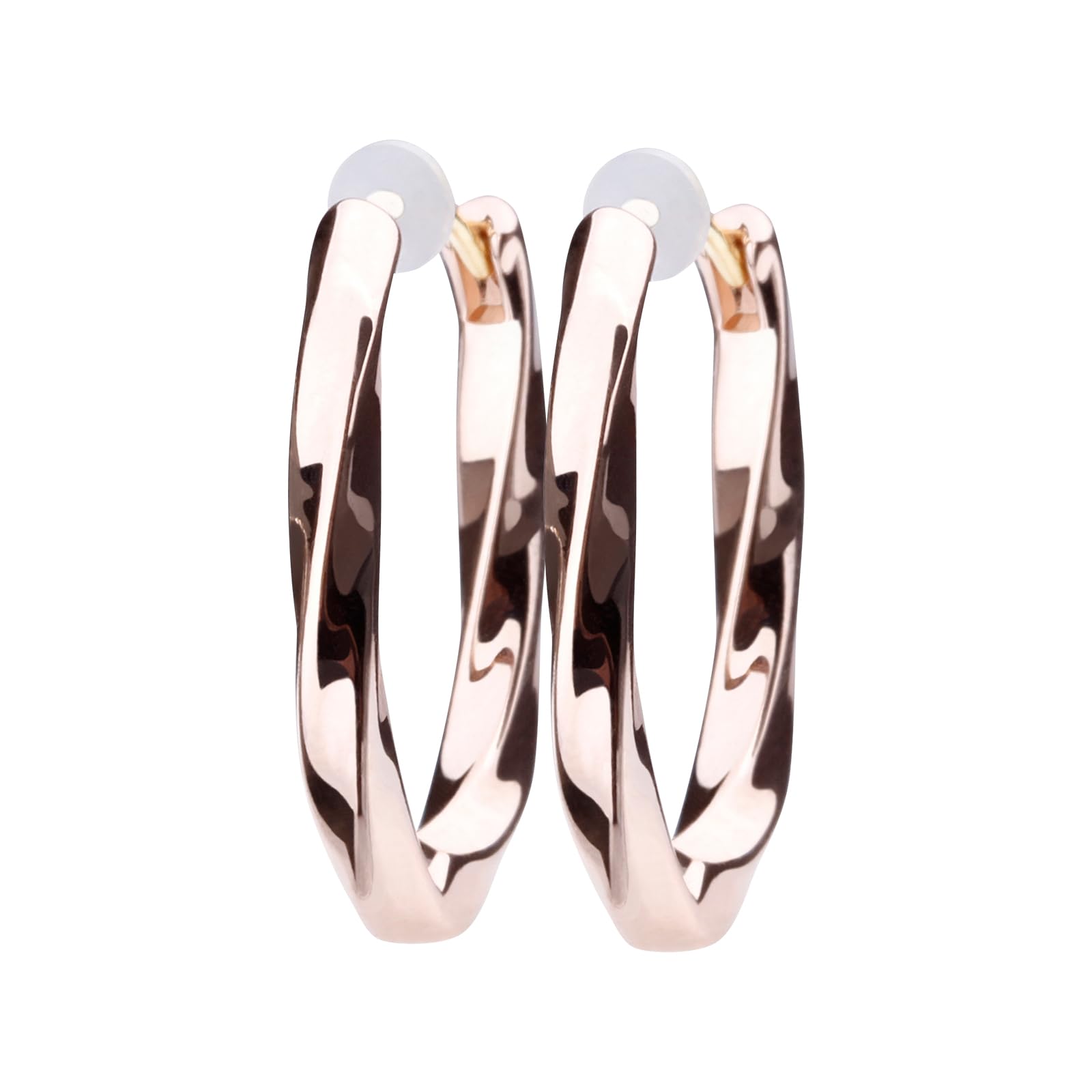 

LOKUMI Made in K18 Hoop Earrings, Japan, 18K, Post, K18, Hypoallergenic, Hoop, Earrings, Catchless, One-touch, Moebius, Small, Delicate, Women s,