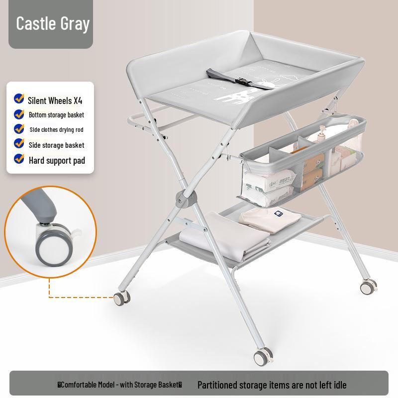 Portable Baby Changing Table: Multifunctional, Foldable & Washable for Diaper Changes and Massages