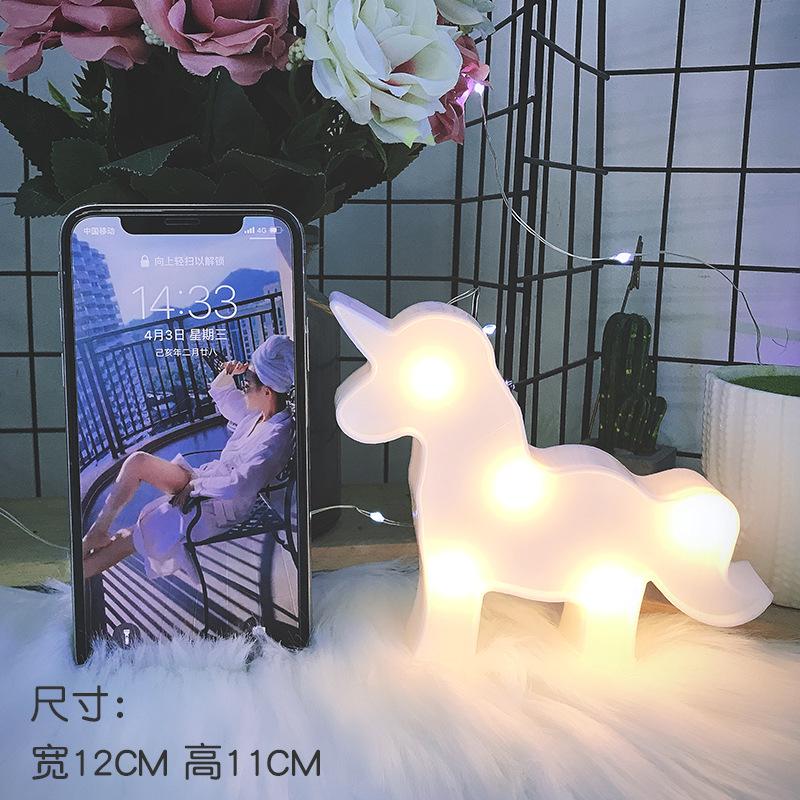 LED Mini Cactus Light Flamingo Christmas Light Letter Decoration Desktop Night Light Living Room, Bedroom Table &Wall Decoration