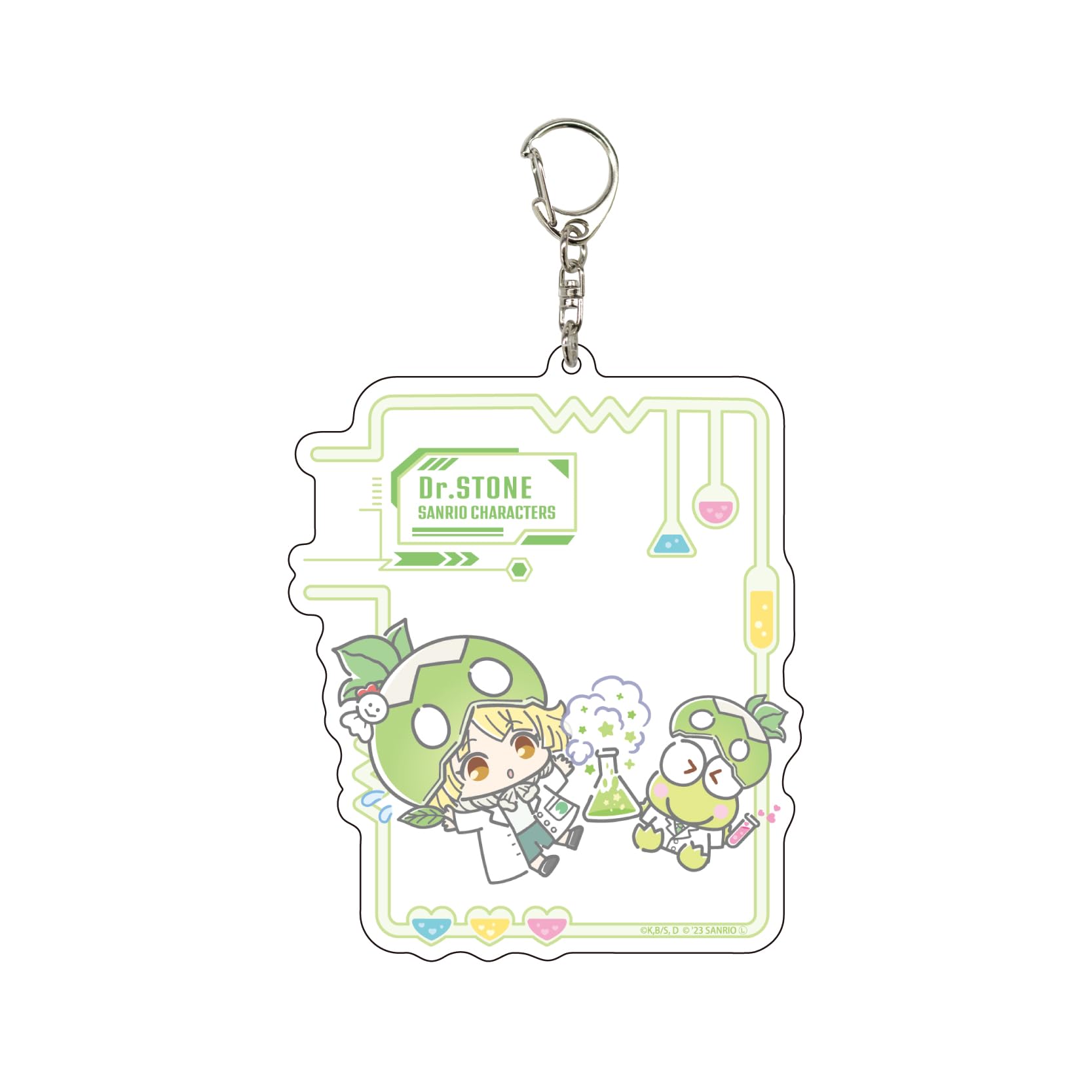 

Dr.STONex Sanrio Characters 07 Watermelon x Kerokerokeroppi [Mini Character Illustration] Big Acrylic Keychain
