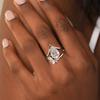 4Carat Pear Cut Full Moissanite Diamond Rings for Women   CopperStackable Engagement Ring Wedding Bands Jewelry Gift