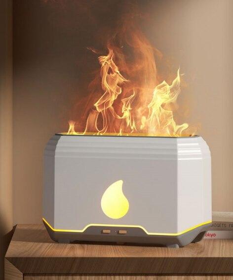 

Новый диффузор аромата пламени, имитация пламени, увлажнитель воздуха, светодиодная лампа с эфирным маслом, диффузор для дома, электрический ультразвуковой белый