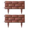 Garden Edging Border Fence Imitation Stones Brick Lawn Plant Flower Grass Support Stake Decorative Edging Outdoor DIY
