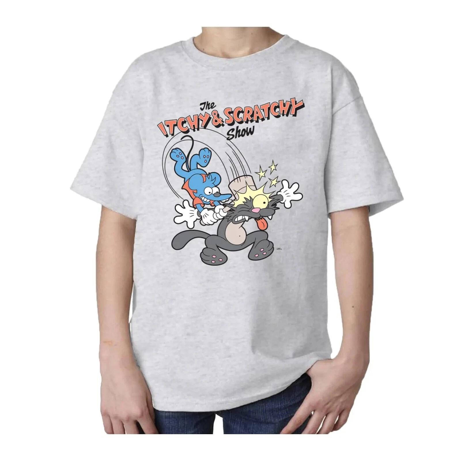The Simpsons Itchy & Scratchy Show Hammer Official Kids T-shirt Funny Cartoon 100