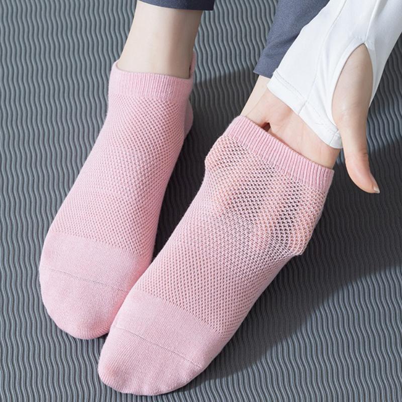 Șosete Sport Fără Cusături pentru Femei, Culoare Proaspătă, Silicon Antiderapant, Șosete Profesionale de Pilates