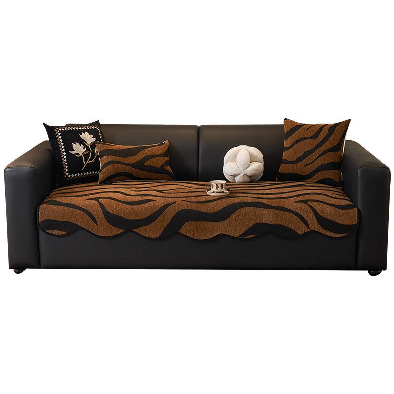 New Sofa Cushion Light Luxury High Sense Simple Modern Non-Slip Seat Cushion Four Seasons Universal Chenille Cover Towel