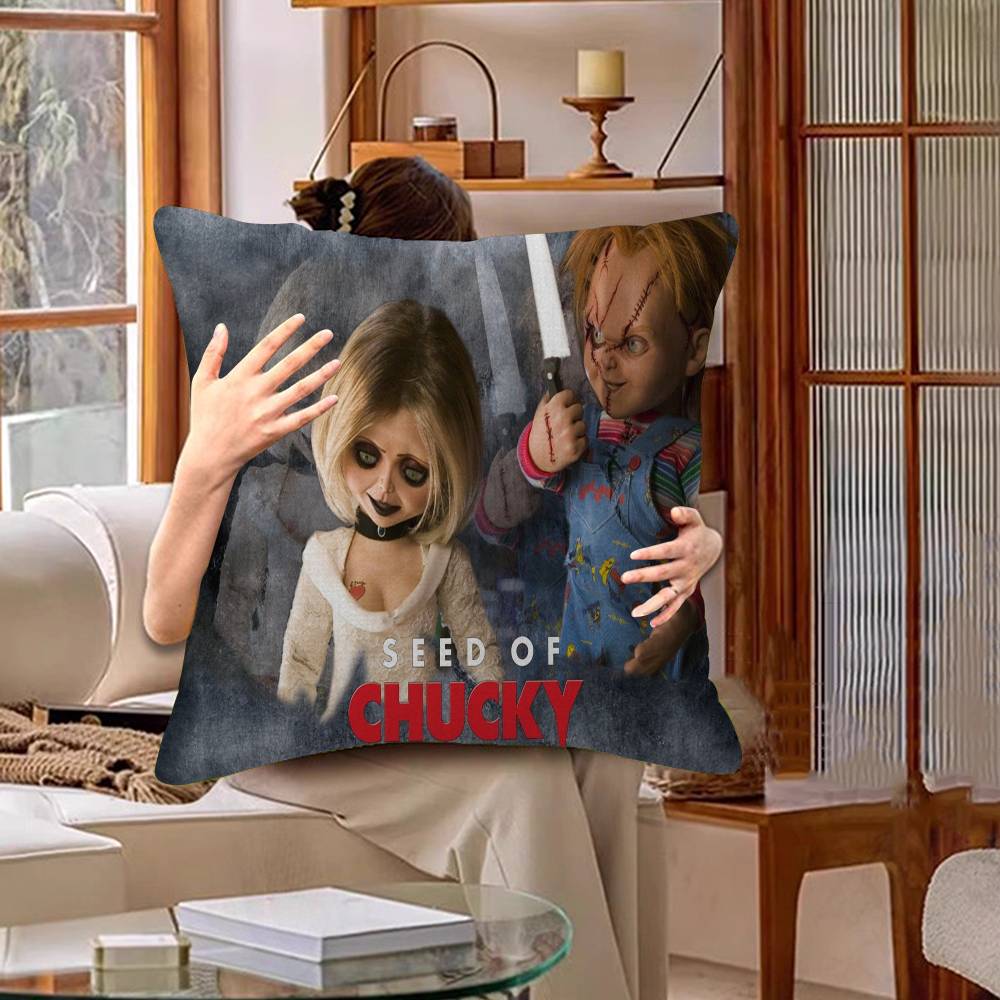 Classic Chucky Horror Movie Personalized Pillow Cover Kids Bedroom Wild Party Decor Pillowcase Kid Birthday Shower Gift