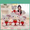 Hello Kitty Strawberry Cat Plushie With Pp Cotton Filling For Kid Room Decor