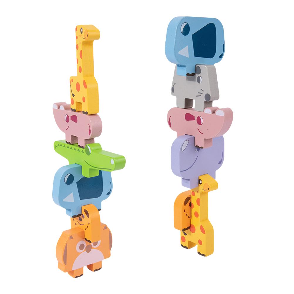 

Wooden Animal Blocks Sorting & Stacking Toys Shape Matching Puzzle Montessori Toys Fine Motor Skill Toys for Kids