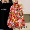 DELIXIONG Nylon Backpack Regular Women's Red/Green/Black DLX-XCX-8626