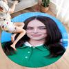 Στρογγυλό Χαλί Billie Eilish,Χαλί για Σαλόνι Υπνοδωμάτιο Καναπέ Παιδικό Δωμάτιο Διακόσμηση,Αντιολισθητικό Πατάκι Δαπέδου