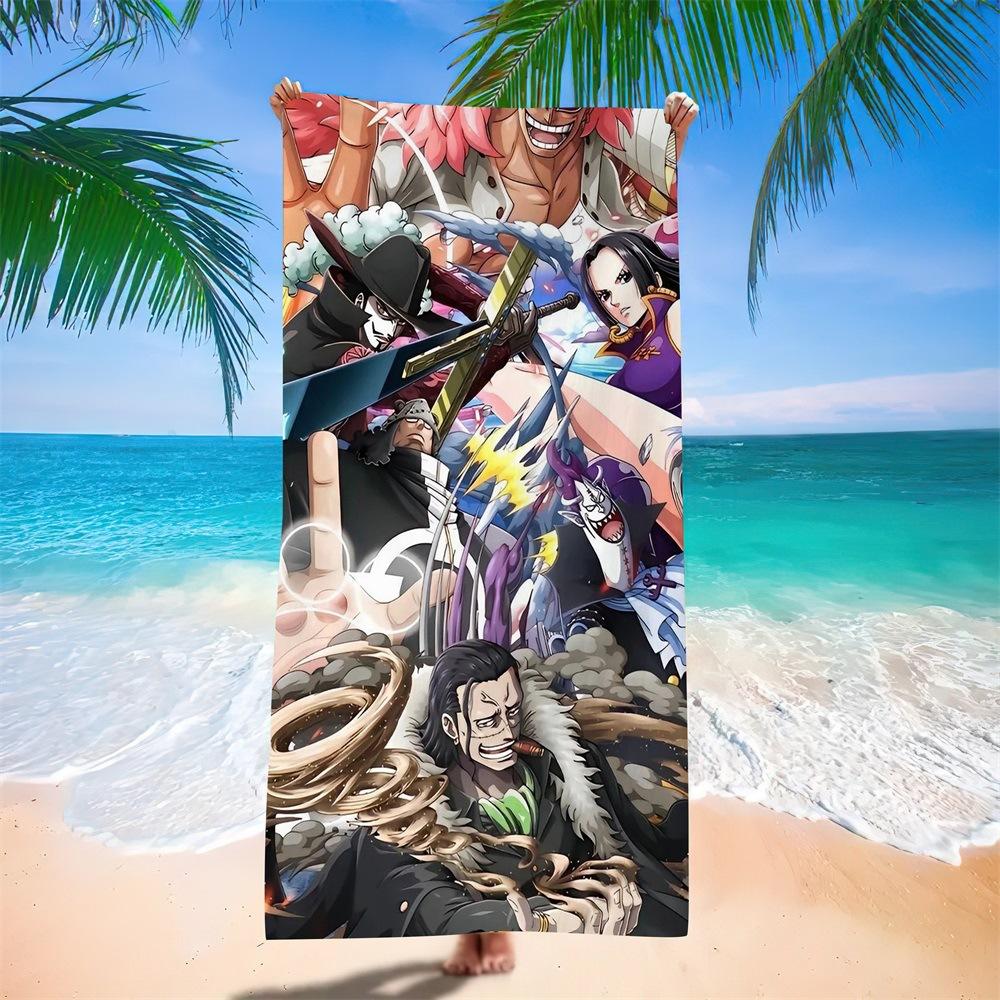 New Anime Character Printed Microfiber Beach Towel Quick Dry Water Absorbent Bath Towel