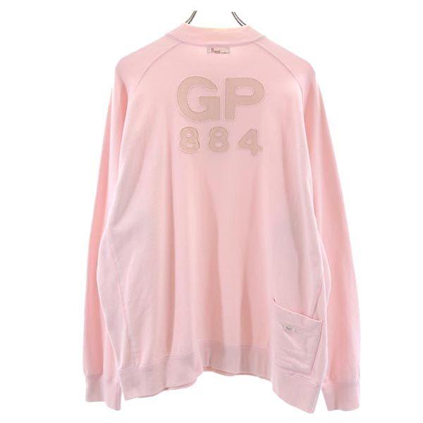 Papas Back Print Long Sleeve Sweat Trainer 50 Pink Pullover Men's Used