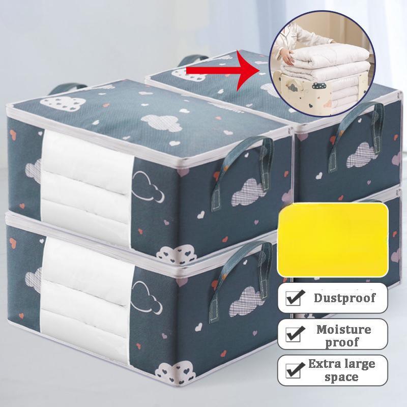 Big Capacity Storage Bag 4/2/1PCS Quilt Clothes Moisture Dust Proof Proof Organizer Duvet Blanket Sorting Bags Luggage Bag
