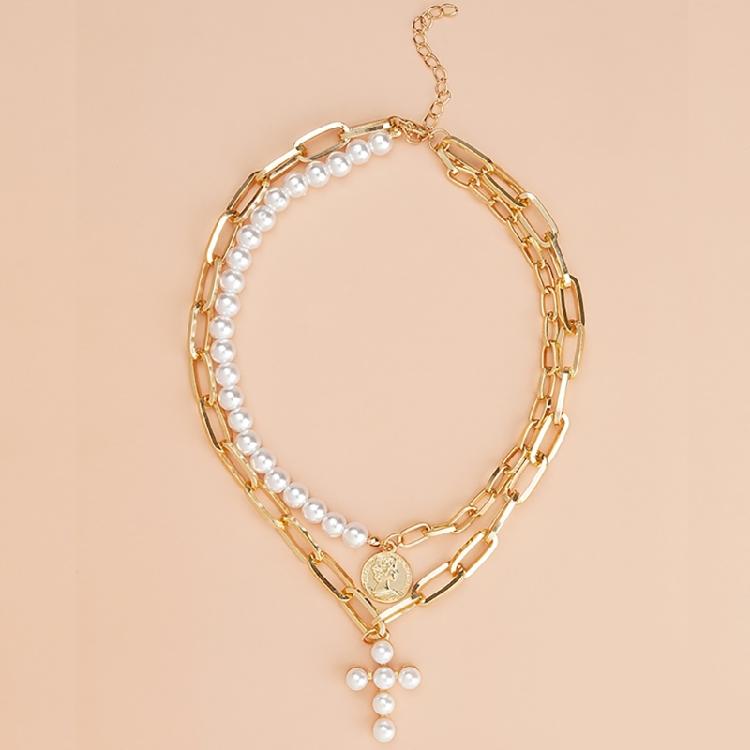 Fashionable Necklace Multiple Layer Necklace Elegant Party Necklace Alloy Texture Trendy Fashion Jewelry for Daily Party