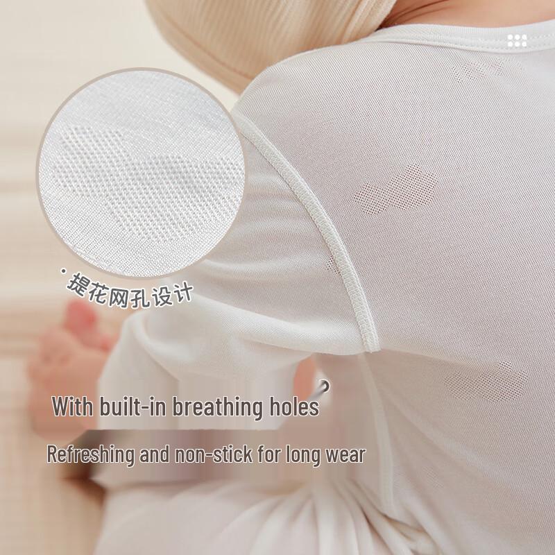 RABBIT Baby Summer Mesh Long-Sleeve Bodysuit