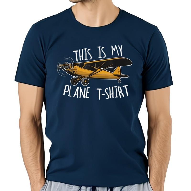 Piloto De AvióN Para Hombre Camisa De AlgodóN Ajustada CóMics