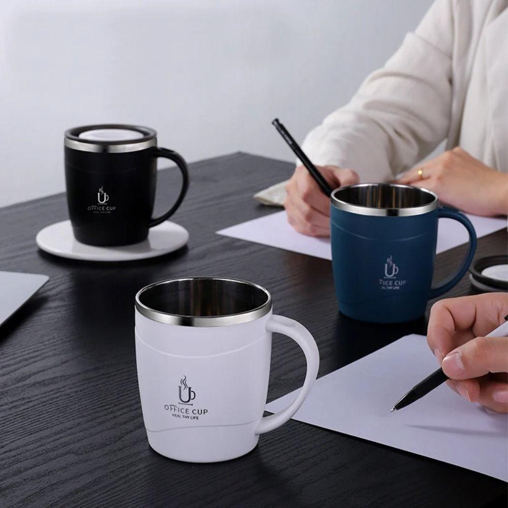 

Heat-resistant Coffee Mug With Lid Water Cups Quality Coffee Milk Mug Home