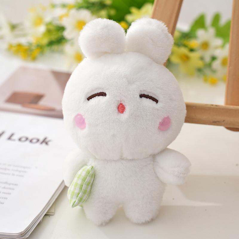 Cute Long Plush Bunny And Bear Keychain Adorable Cartoon Animal Stuffed Toy