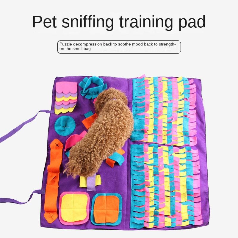 Color Pet Supplies Tibetan Food Smell Pad Dogs and Cats Relieve Stress Slow Food Pad Pet Puzzle Training Pad