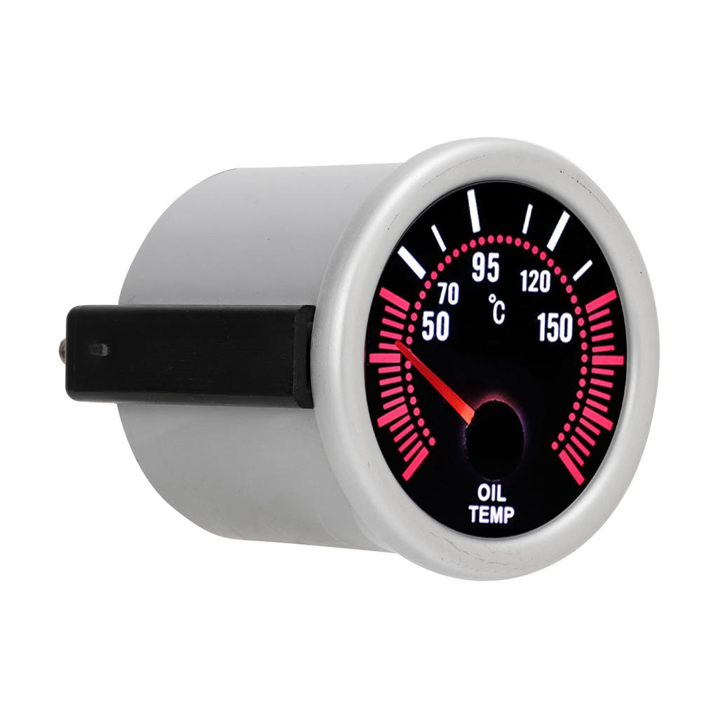 52mm2in Car Oil Temperature Gauge with White Light Universal Automobile Accessory 12V