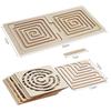 Kids Left Right Brain Puzzle Pen Movement Trajectory Control Panel Training Hand Brain Coordination Children Wooden Learning Playthings