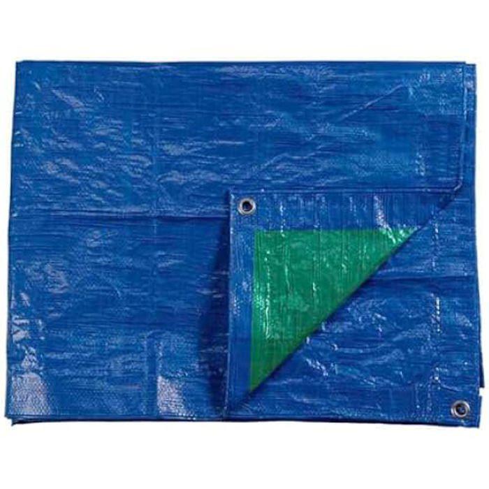 Auvent - EDM - 8x12m - Double Face Bleu/Vert - Imperméable - Densité 90g/m²
