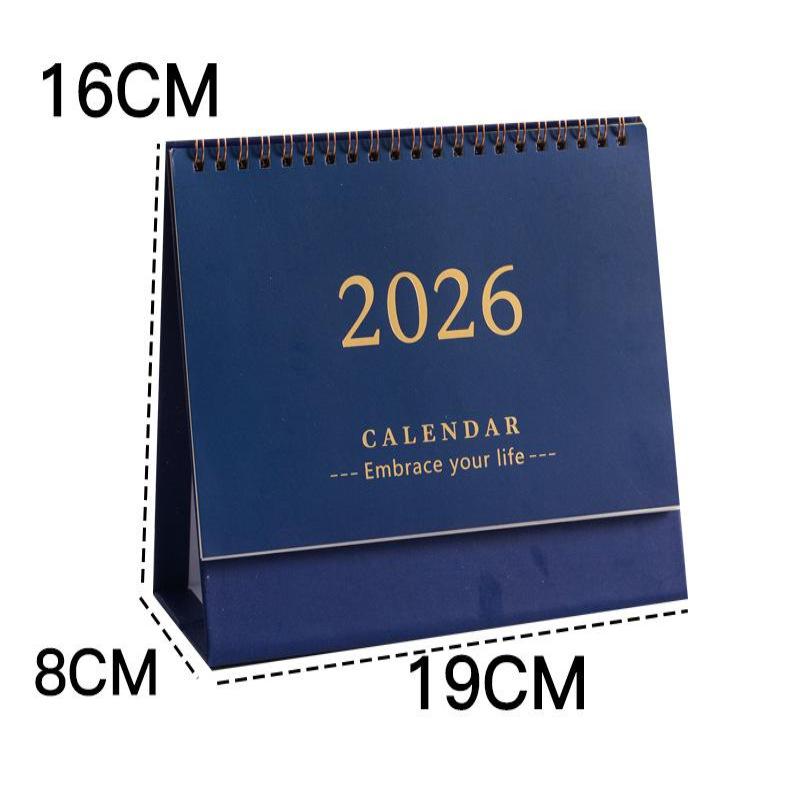 2026 Mini Prosty Kalendarz Mały Kalendarz Biurkowy Kreatywny Przenośny Kalendarz Spiralny Planer Biurkowy Ozdoba Biurowa