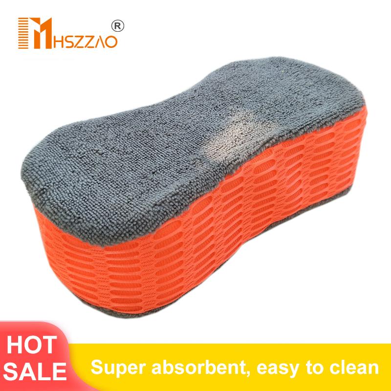 

Car Home Wash Sponge Extra Large Cleaning Honeycomb Coral Car Yellow Thick Sponge Block Car Supplies Auto Wash Tools