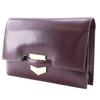 Hermes Fako Clutch Bag Vintage Bordeaux Box Carf Women Used