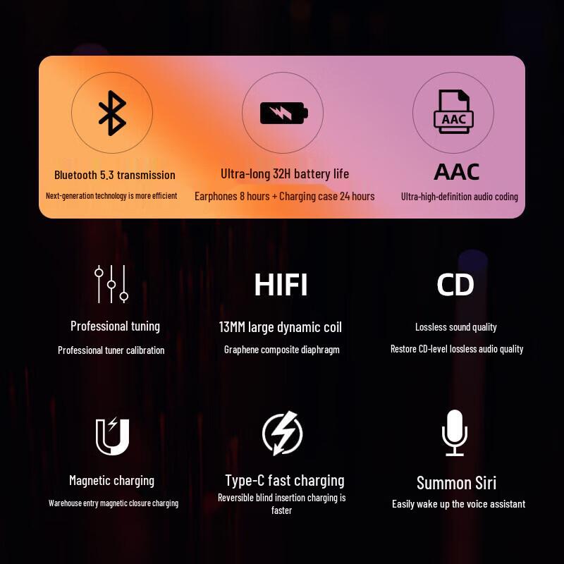 Newsmy TWS-X5 Wireless Half-In-Ear Bluetooth Earbuds