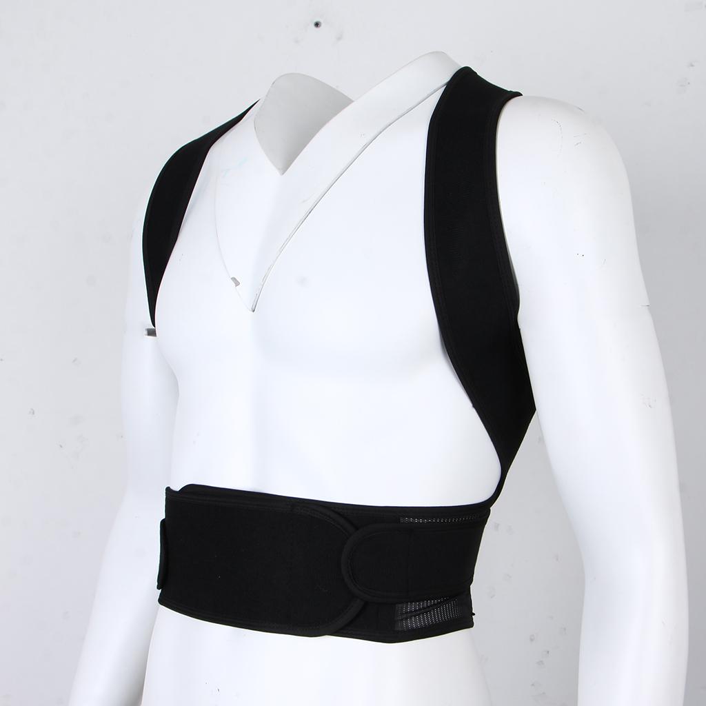 Women's Men's Support Posture Correction Straight Hold For - Black, M