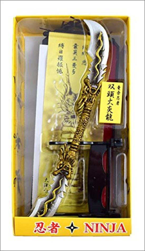 Ninja-Schriftrolle Flammendrache NC-7 & Waffe Doppelköpfig