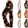 Women's Halloween Print Loose Fit Pajama Pants for Casual and Sleepwear - No Drawstring