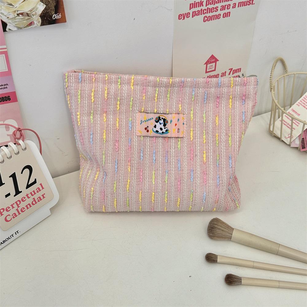 Fashion Woven Makeup Bags Women Cosmetic Bag Clutch Bag Skincare Organizer Makeup Pouch Travel Cosmetic Organizer Wash Bags