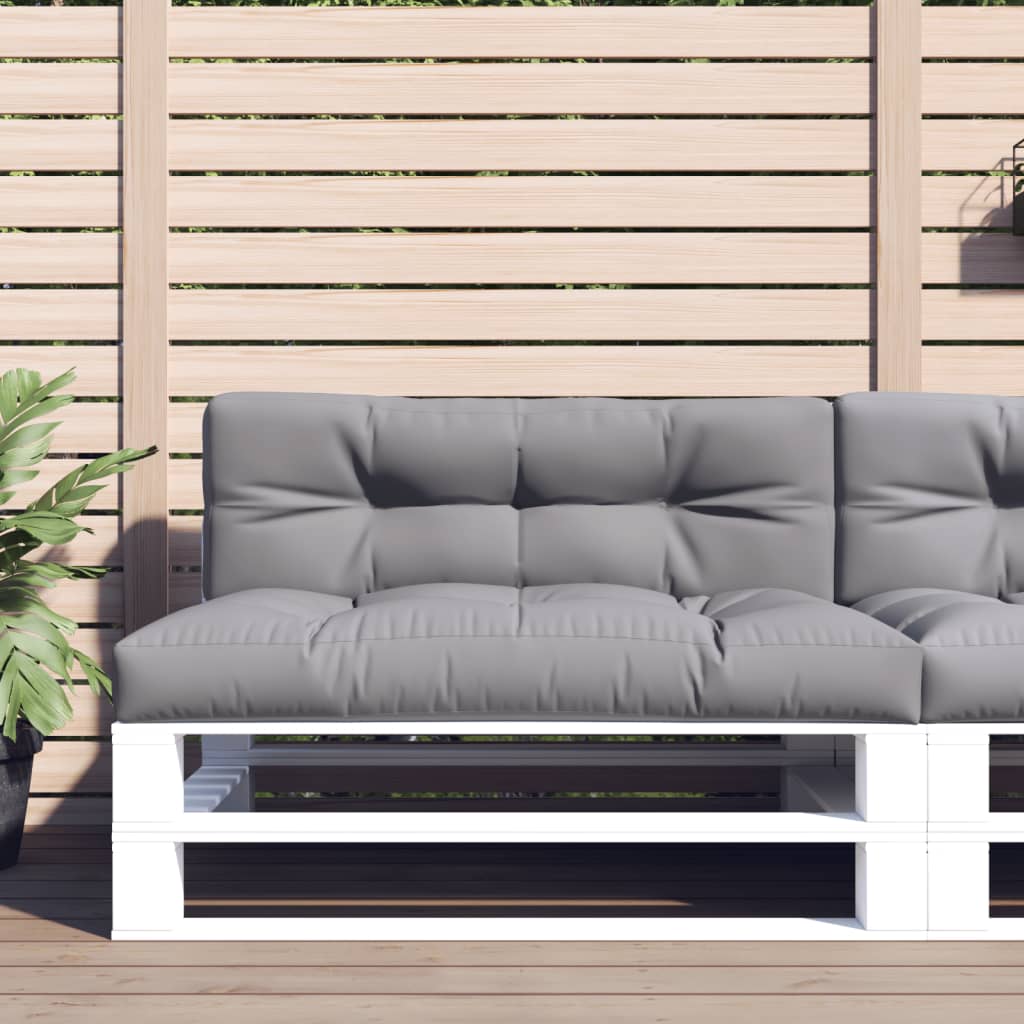 2 Piece Pallet Cushions Gray Fabric