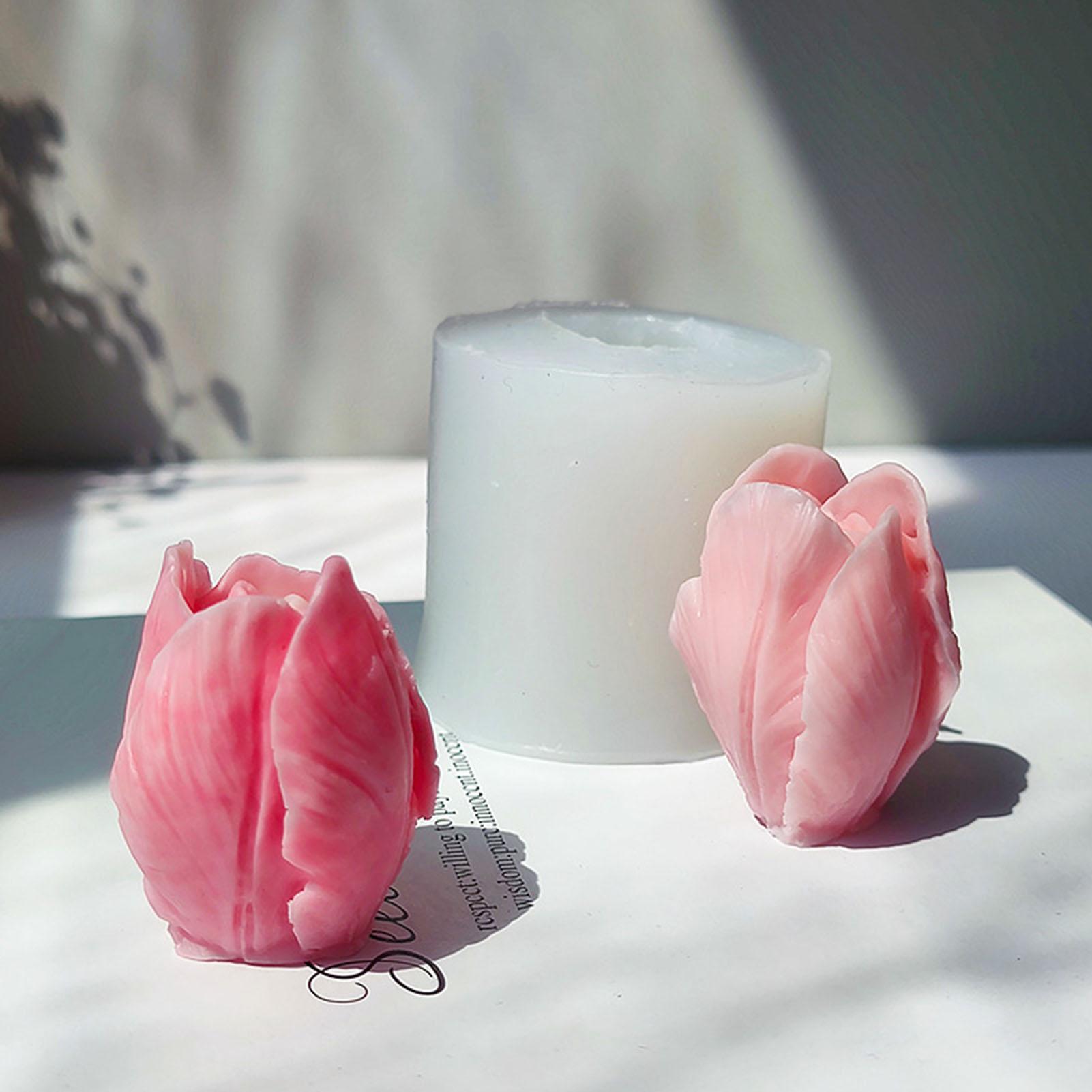 Moule à Savon Fleur Silicone - Forme Tulipe 5x5cm - Pour DIY