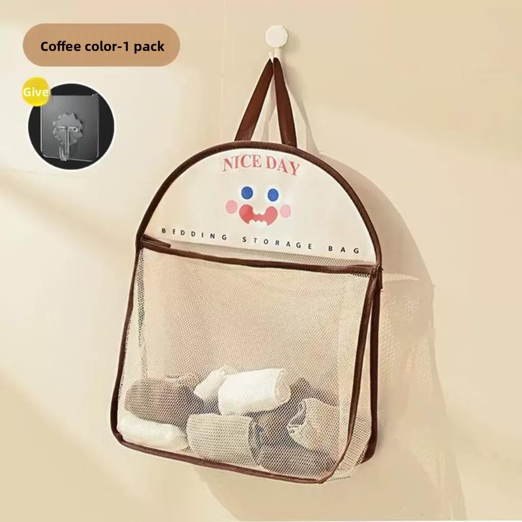 Чехол для хранения носков и нижнего белья сетчатая сумка для шкафа за дверью для использования в спальне подвесной тканевый сетчатый карман сбоку шкафа в общежитии 1pc-brown 545₽