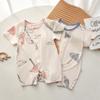Summer Newborn Bodysuit Pajamas: Thin Short Sleeve Rompers for Babies