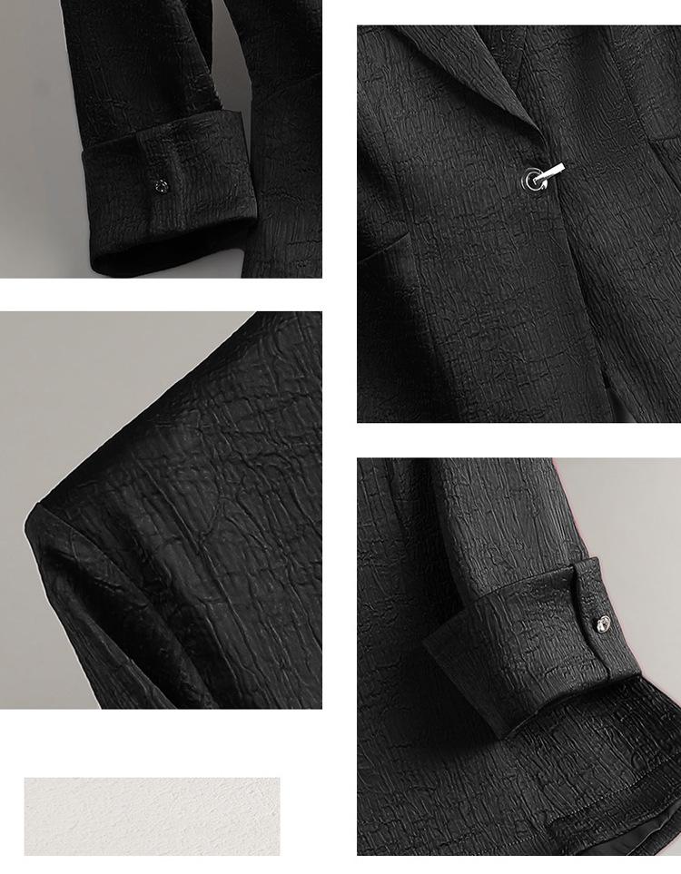 Zihong Women's Angola Red Seven-Sleeve Spring Blazer - High-End, Waist-Hugging Design