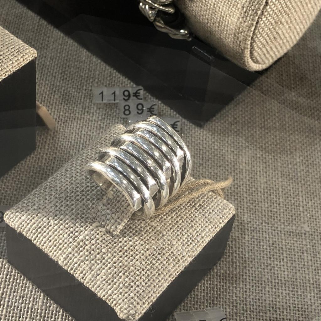 Art Deco Geometric Ring Niche Design Multi-Layered Coil Twisted Rings Female Ins Simple Textured Finger Ring Personality Couple Index Finger Ring