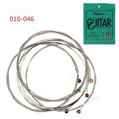 6 Stück/Set Gitarrensaite 010–046, vernickelte Stahlgitarrensaiten, toller heller Klang