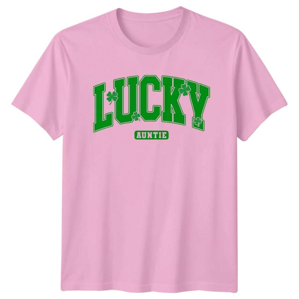 Lucky Auntie Saint Patricks Day Holidays Unisexs TShirt Unisexs Tee Graphic Unisex