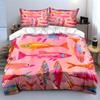 Colorful Fish Pattern Decor Set Exquisite Three-Piece Bedding Set Gift For Kids And Adults