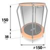 Children's Garden Trampoline 152 Cm 5 Ft Neo-Sport