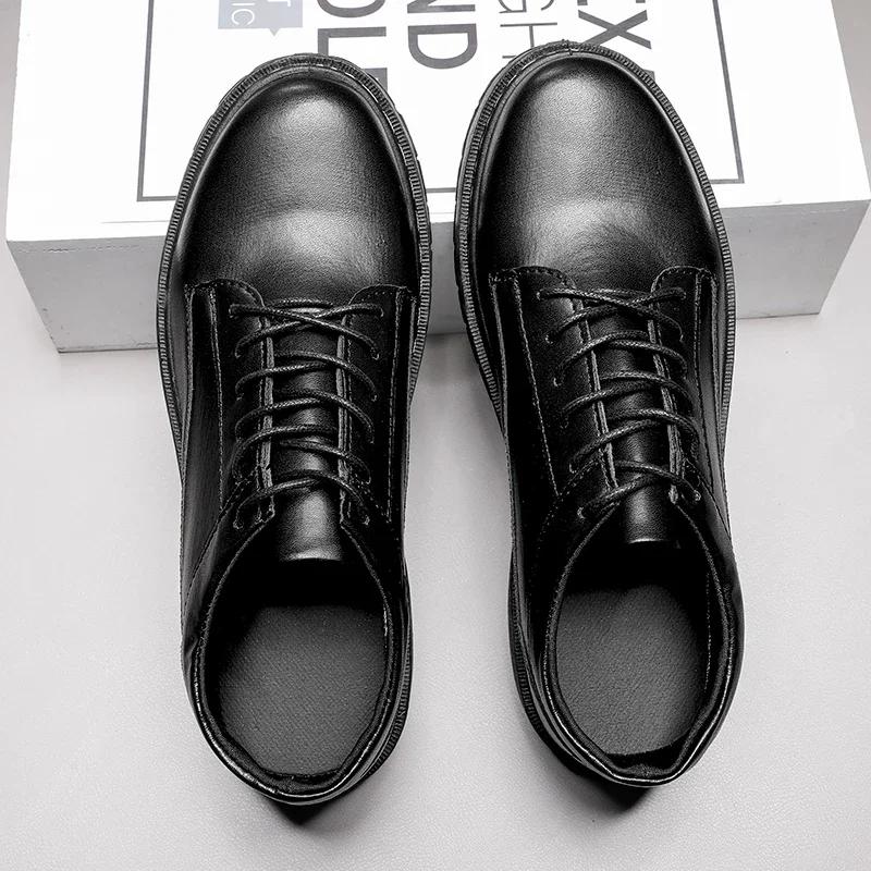 2025 Herren Leder Freizeitschuhe Komfort Schwarz Formelle Oxfords für Herren Abriebfeste Herren Büroschuhe Zapatos De Vestir Hombre